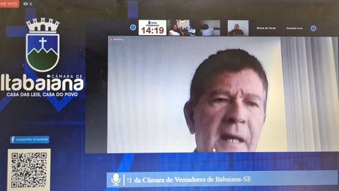 CÂMARA DE VEREADORES DE ITABAIANA – SESSÃO ORDINÁRIA 25/05/2021
