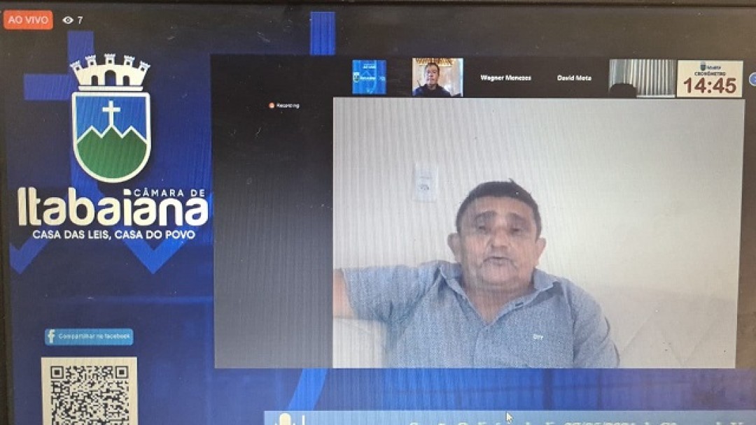 CÂMARA DE VEREADORES DE ITABAIANA – SESSÃO ORDINÁRIA 27/05/2021