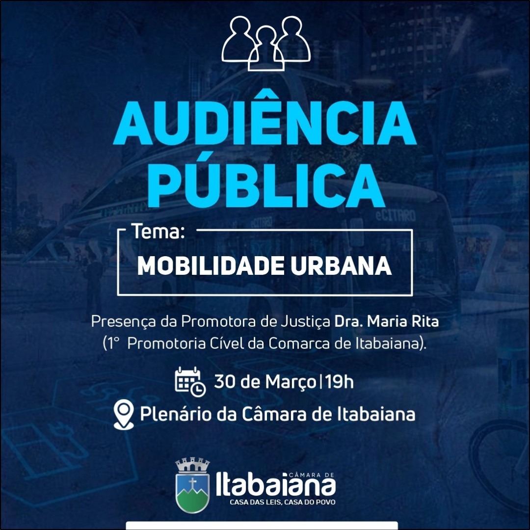 Câmara realizará audiência pública para discutir mobilidade urbana