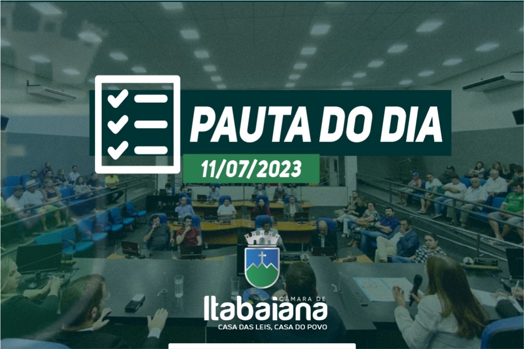 Pauta da sessão do dia 11/07/2023